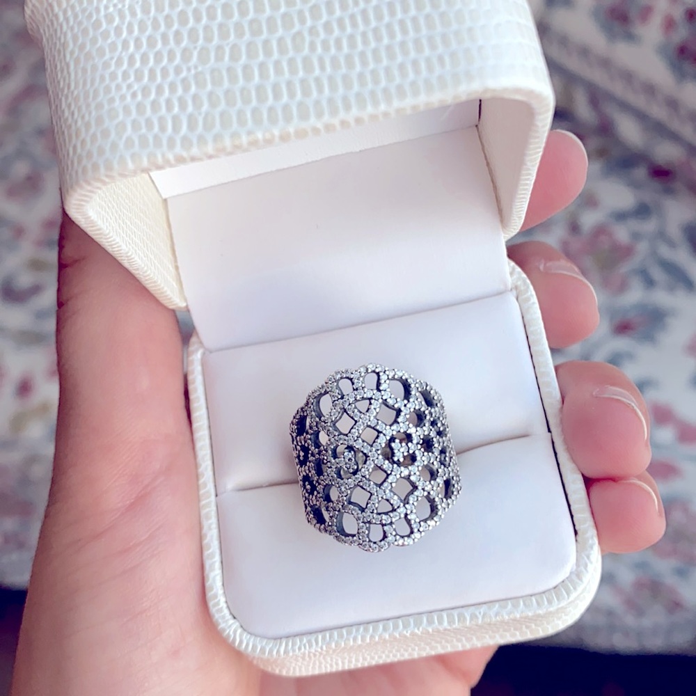 AUTHENTIC Pandora Shimmering Lace Ring